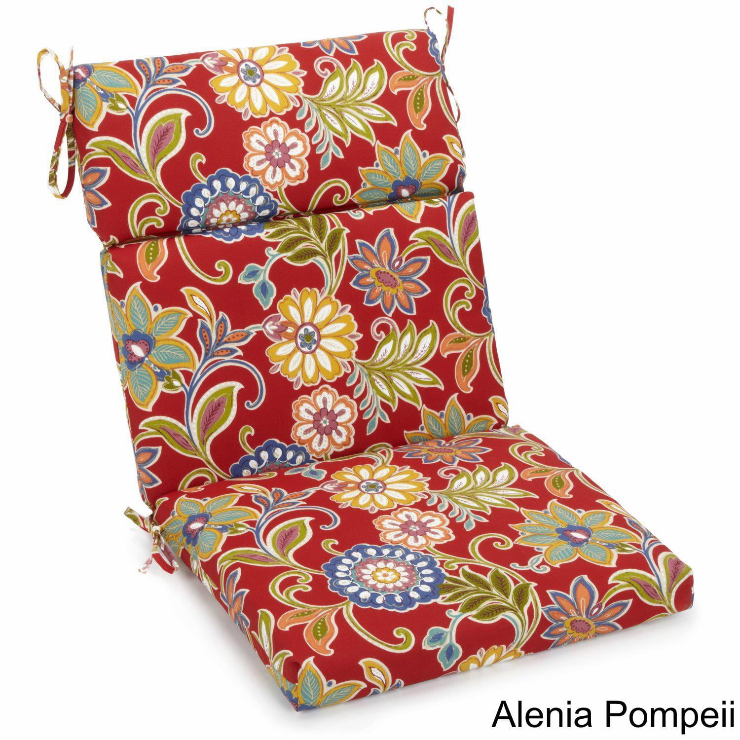 22-inch by 45-inch Spun Polyester Outdoor Squared Seat/Back Chair Cushion-Color:Alinea Pompeii