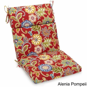 22-inch by 45-inch Spun Polyester Outdoor Squared Seat/Back Chair Cushion-Color:Alinea Pompeii