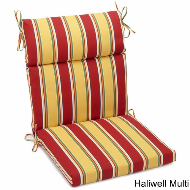 Blazing Needles 22-inch by 45-inch Polyester Patterned Outdoor Seat/ Back Chair Cushion