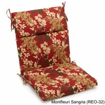 Blazing Needles 22-inch by 45-inch Spun Polyester Outdoor Squared Seat/Back Chair Cushion-Color:Montfleuri Sangria