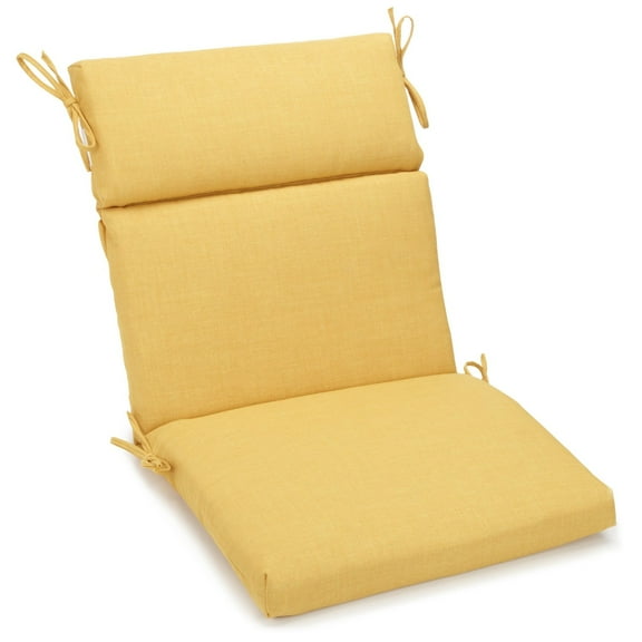 22-inch by 45-inch Spun Polyester Outdoor Squared Seat/Back Chair Cushion-Color:Lemon