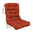 thumbnail image 1 of 22-inch by 45-inch Spun Polyester Solid Outdoor Tufted Chair Cushion, 1 of 2