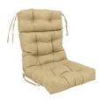 thumbnail image 1 of 22-inch by 45-inch Spun Polyester Solid Outdoor Tufted Chair Cushion, 1 of 2
