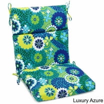 22-inch by 45-inch Spun Polyester Outdoor Squared Seat/Back Chair Cushion-Color:Luxury Azure