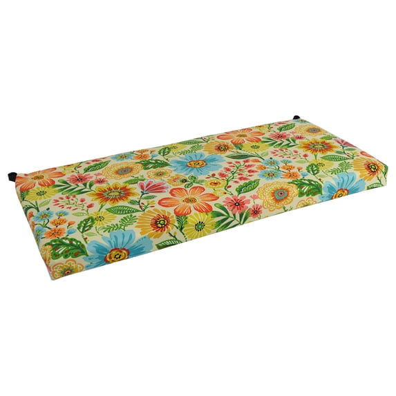 Blazing Needles 40-inch All-Weather Bench Cushion Gregoire Chamomille