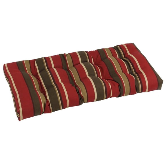 42-inch by 19-inch Squared Patterned Spun Polyester Tufted Loveseat Cushion 94006-LS-REO-33