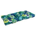 thumbnail image 1 of Blazing Needles 42-inch by 19-inch Tufted Indoor/Outdoor Loveseat/Bench Cushion - 19" x 42" Luxury Azure, 1 of 2