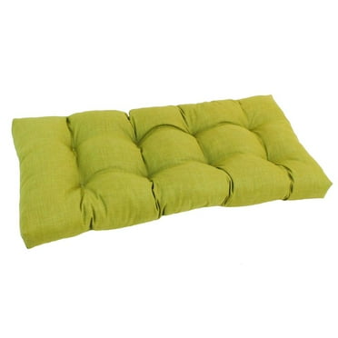 Blazing Needles 42-inch by 19-inch Squared Solid Spun Polyester Tufted Loveseat Cushion  94006-LS-REO-SOL-01