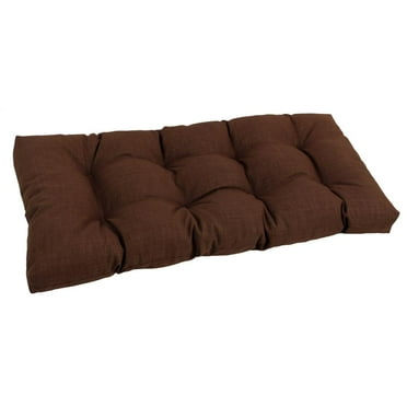 Blazing Needles 42-inch by 19-inch Squared Solid Spun Polyester Tufted Loveseat Cushion  94006-LS-REO-SOL-10