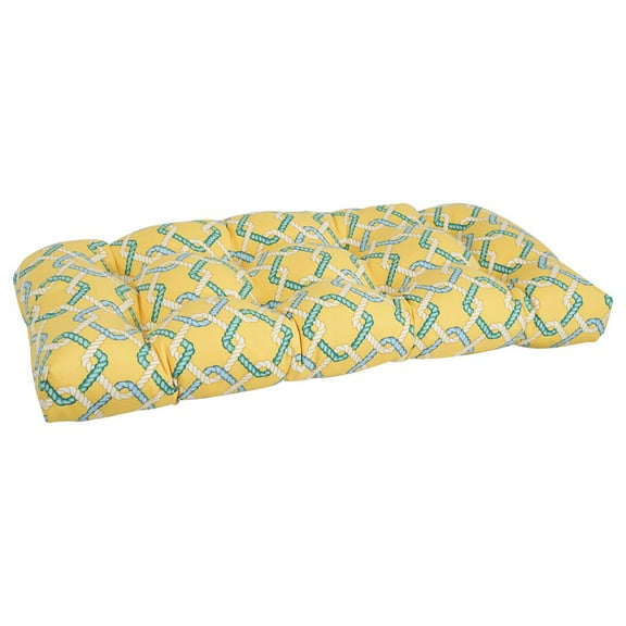 Blazing Needles 42-inch by 19-inch U-Shaped Patterned Spun Polyester Tufted Settee/Bench Cushion  93180-LS-OD-105