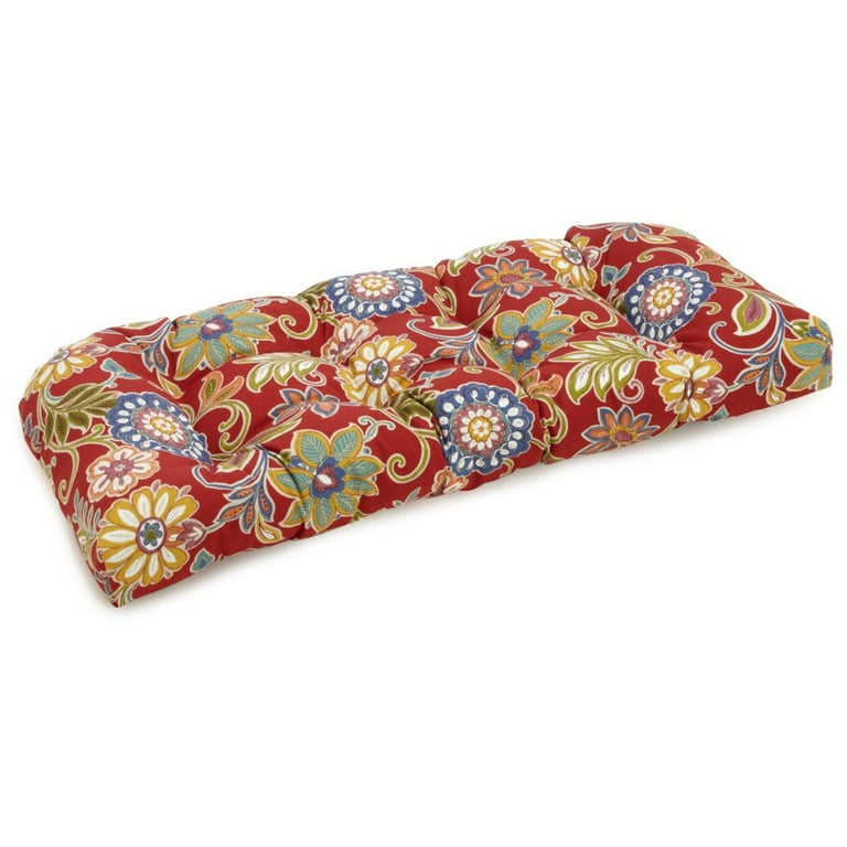 Blazing Needles U Shaped Solid Spun Polyester Tufted Bench Seat Cushion 42 inch by 19 inch Walmart