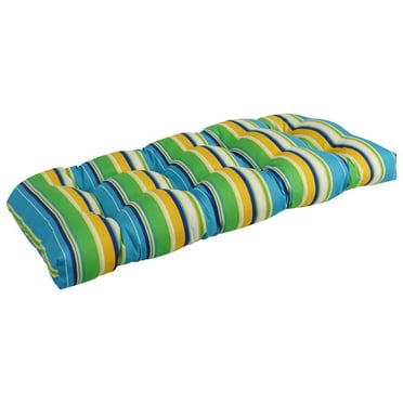 Blazing Needles 42-inch by 19-inch U-Shaped Patterned Spun Polyester Tufted Settee/Bench Cushion