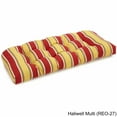 thumbnail image 1 of 42-inch by 19-inch U-Shaped Solid Spun Polyester Tufted Settee/Bench Cushion - Haliwell Multi, 1 of 2