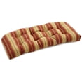 thumbnail image 1 of 42-inch by 19-inch U-Shaped Solid Spun Polyester Tufted Settee/Bench Cushion - Kingsley Stripe Ruby, 1 of 2