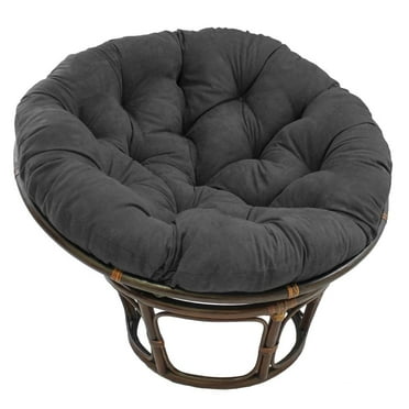 Blazing Needles 44-inch Solid Micro Suede Papasan Cushion (Fits 42-inch Papasan Frame)-Color:Grey