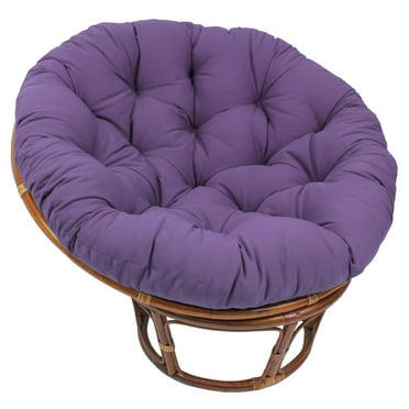 Blazing Needles 44" Solid Twill Papasan Cushion (Fits 42" Papasan Frame)-Color:Grape