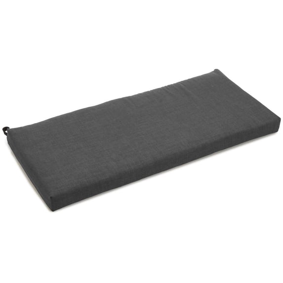 Blazing Needles 945X19-REO-SOL-15 45 x 19 in. Solid Outdoor Spun Polyester Loveseat Cushion, Cool Gray