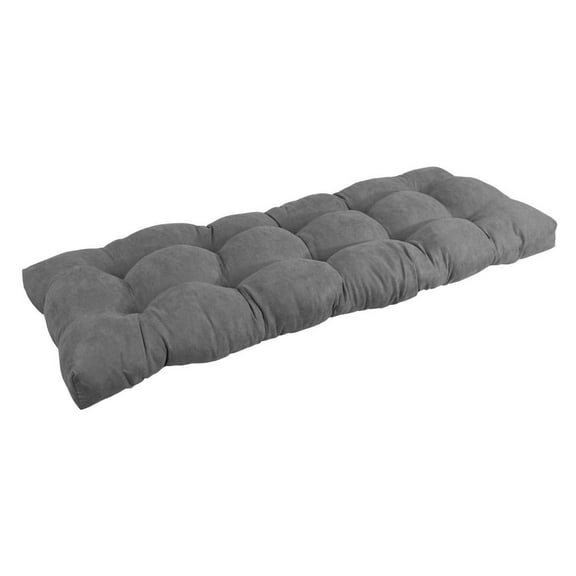 Blazing Needles 46-inch by 19-inch Tufted Solid Microsuede Bench Cushion
