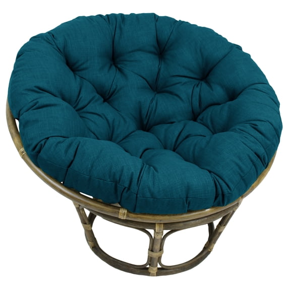 Blazing Needles 48-inch Solid Outdoor Papasan Cushion - Sea Blue