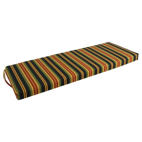 Blazing Needles 48-inch by 19-inch Patterned Outdoor Spun Polyester Loveseat Cushion