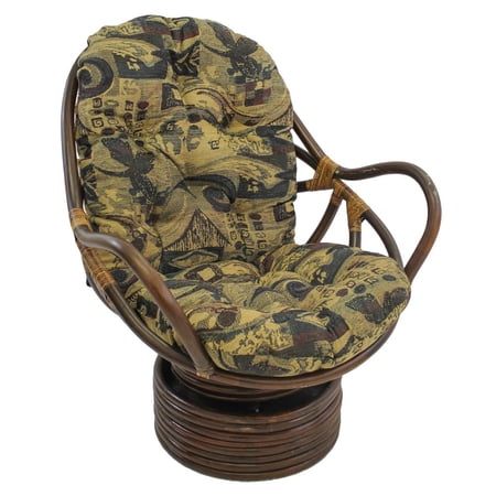 48-inch by 24-inch Jacquard Chenille Swivel Rocker Cushion - Antiquity