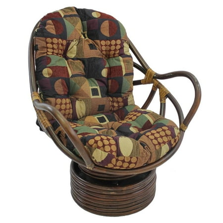 48-inch by 24-inch Jacquard Chenille Swivel Rocker Cushion - Kaleidoscope