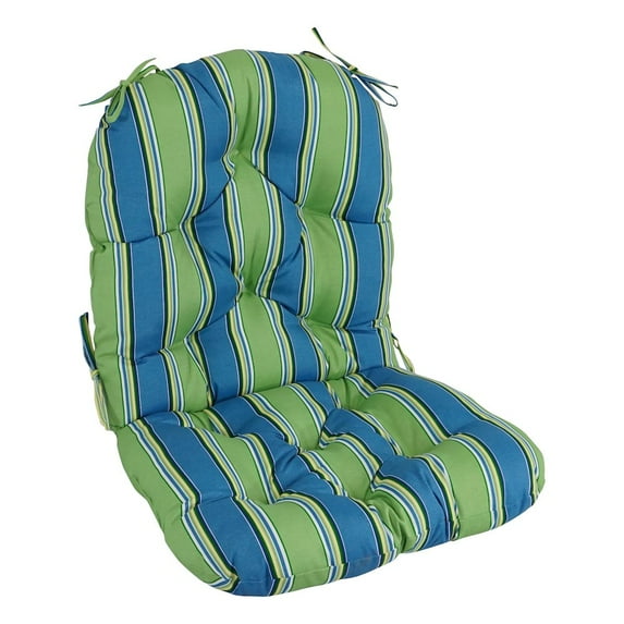 Blazing Needles 48-inch by 24-inch Patterned Outdoor Spun Polyester Swivel Rocker Cushion