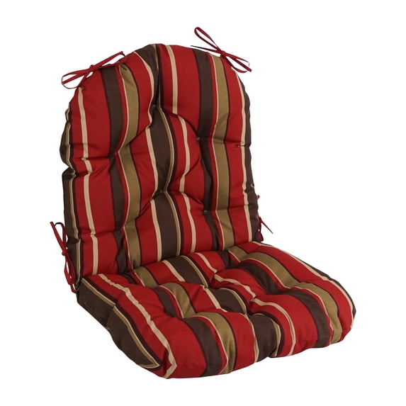 Blazing Needles 48-inch by 24-inch Outdoor Seat/Back Chair Cushion (Cushion Only) Montserrat Sangria