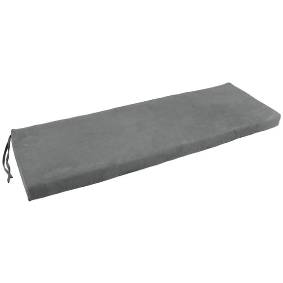 Blazing Needles 51-inch by 19-inch Solid Microsuede Bench Cushion 951X19-MS-GY