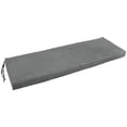thumbnail image 1 of Blazing Needles Microsuede Bench Cushion, 54" x 19", Steel Grey, 1 of 10