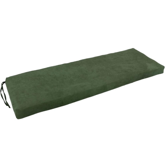 Blazing Needles Microsuede Bench Cushion, 54" x 19", Hunter Green