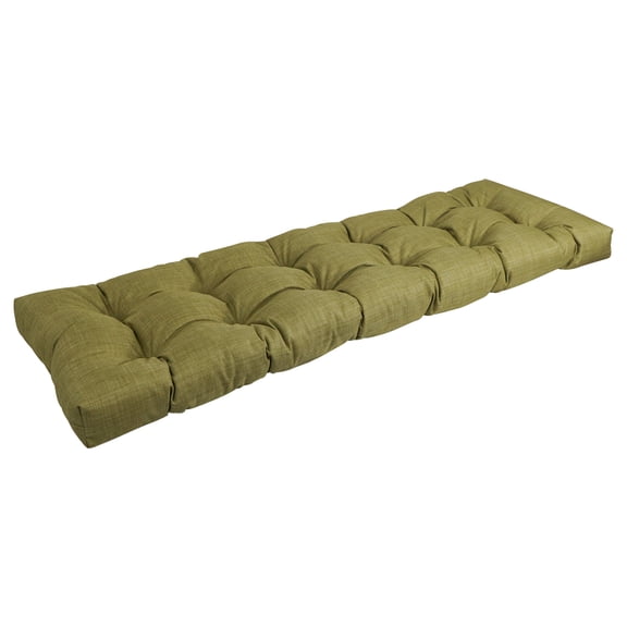 55-inch by 19-inch Tufted Solid Outdoor Spun Polyester Loveseat Cushion Green-Color