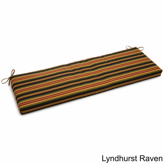 57-inch by 19-inch Outdoor Spun Polyester Loveseat Cushion - Lyndhurst Raven