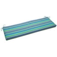 thumbnail image 1 of 57-inch by 19-inch Outdoor Spun Polyester Loveseat Cushion - Pike Azure, 1 of 3