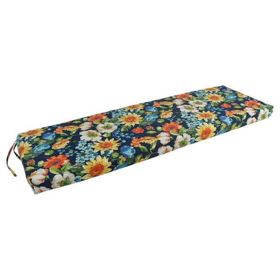 Blazing Needles Outdoor Bench Cushion, 57" x 19", Alfinia Fresco Caspian