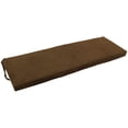 thumbnail image 1 of Blazing Needles Microsuede Bench Cushion, 57" x 19", Chocolate, 1 of 10