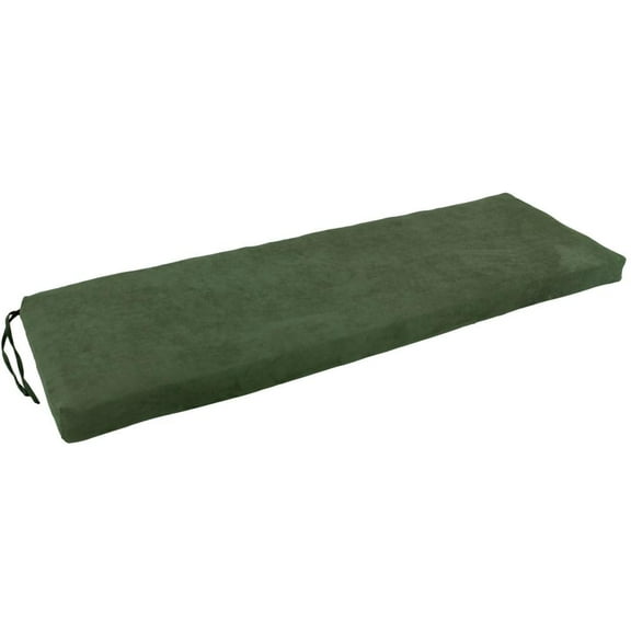 Blazing Needles Microsuede Bench Cushion, 57" x 19", Hunter Green