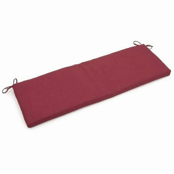 Blazing Needles 957X19-REO-SOL-17 57 x 19 in. Solid Outdoor Spun Polyester Bench Cushion, Merlot