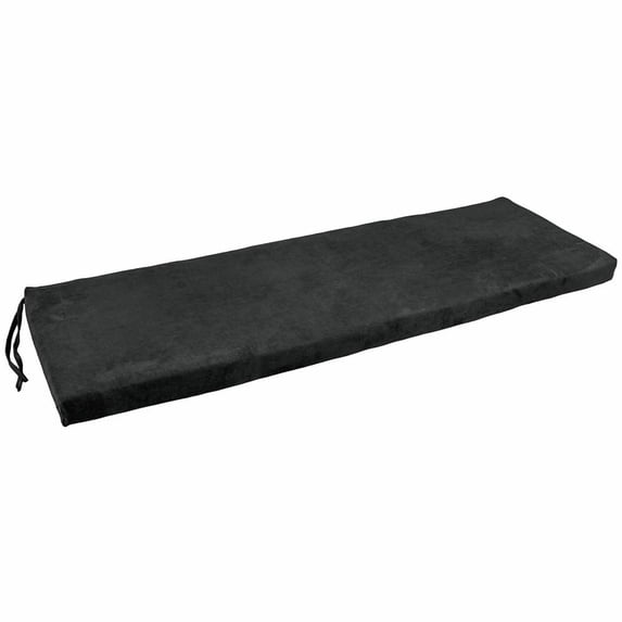 60-inch by 19-inch Micro Suede Bench Cushion - Black