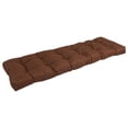 thumbnail image 1 of 60-inch by 19-inch Tufted Solid Outdoor Spun Polyester Loveseat Cushion Brown-Color, 1 of 3