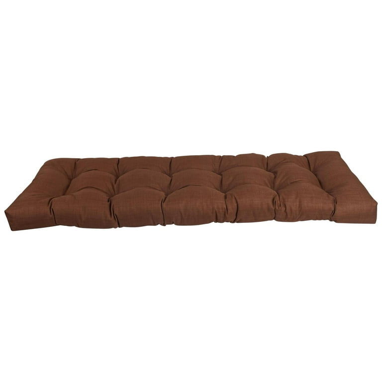 Blazing Needles 60 inch by 19 inch Tufted Solid Outdoor Spun Polyester Loveseat Cushion