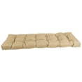 thumbnail image 1 of 60-inch by 19-inch Tufted Solid Outdoor Spun Polyester Loveseat Cushion Tan-Color, 1 of 3