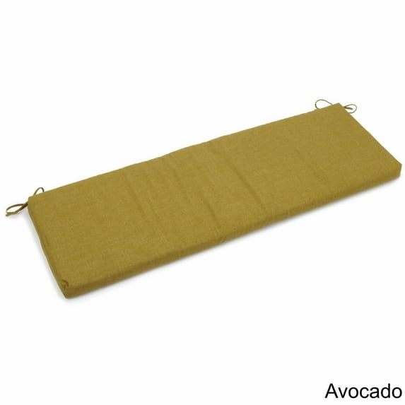 60-inch by 19-inch Spun Polyester Bench Cushion-Color:Avocado