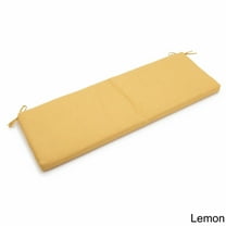 Blazing Needles  60 x 19 in. Solid Outdoor Spun Polyester Bench Cushion, Lemon