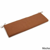 Blazing Needles  60 x 19 in. Solid Outdoor Spun Polyester Bench Cushion, Mocha