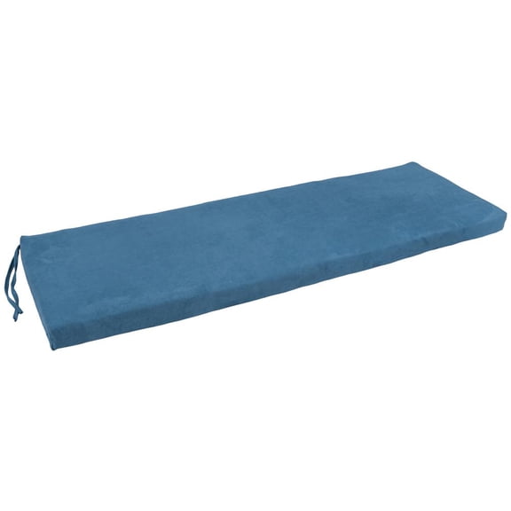 Blazing Needles Microsuede Bench Cushion, 63" x 19", Indigo