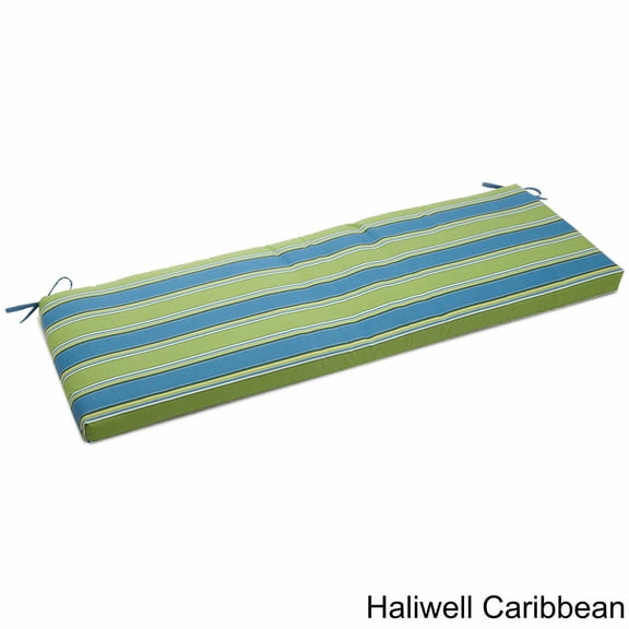 63-inch by 19-inch Spun Polyester Bench Cushion - Haliwell Caribbean