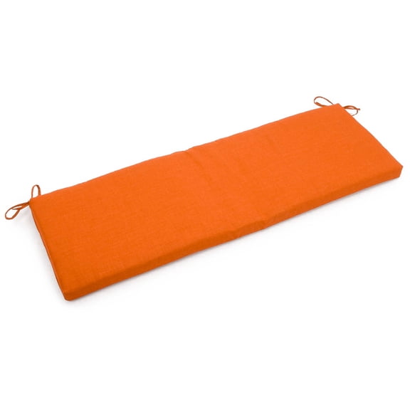 63-inch by 19-inch Spun Polyester Bench Cushion - Tangerine Dream