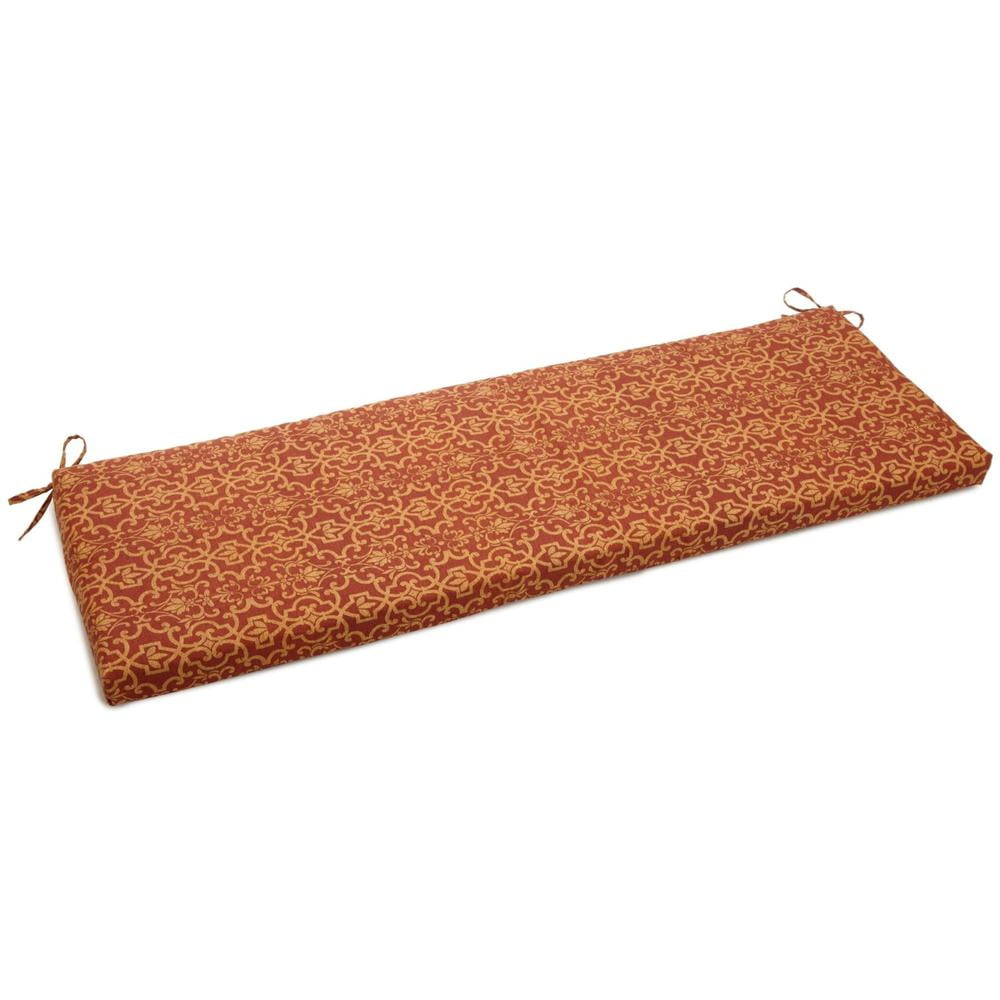 Vanya Paprika Spun Polyester Outdoor Bench Cushion 63" x 19"