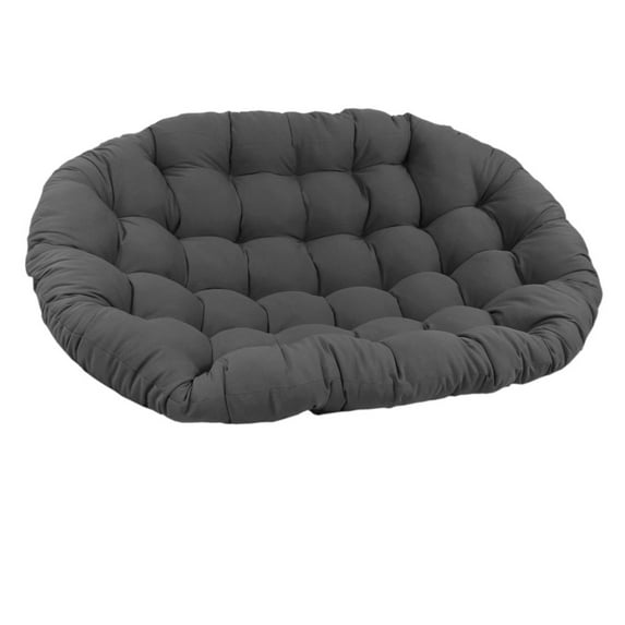 65-inch by 48-inch Solid Microsuede Double Papasan Cushion 93304-MS-BK
